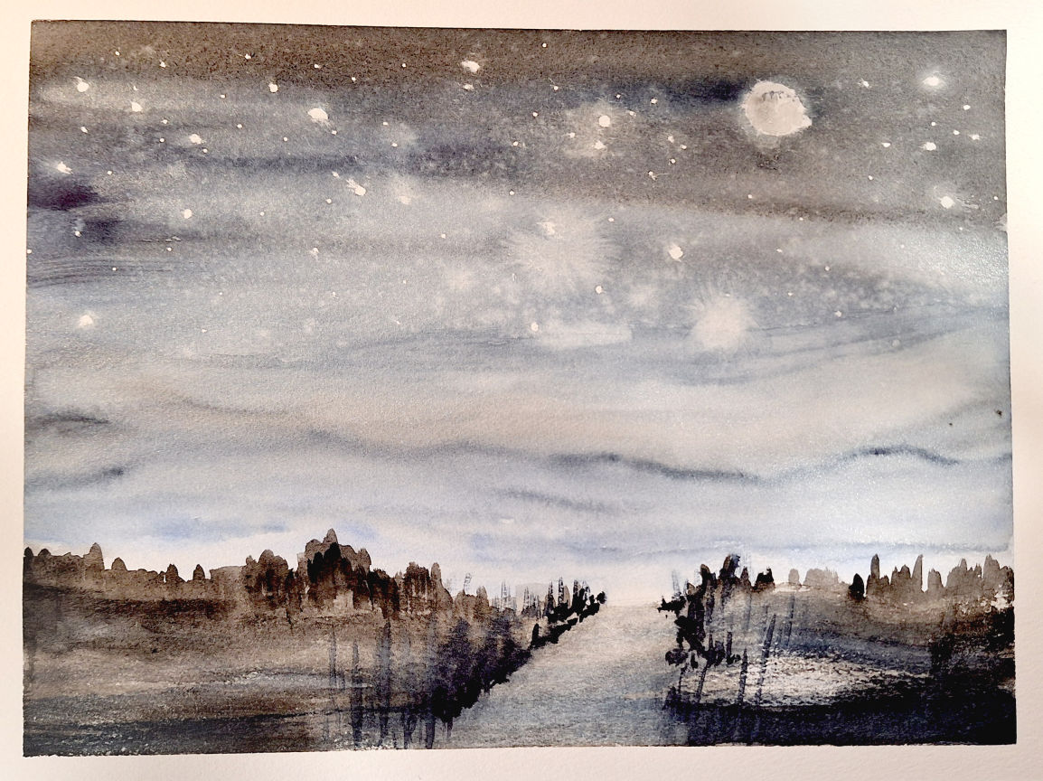 Night Sky, Watercolours