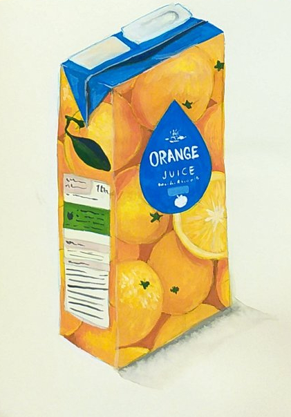 Orange Juice, Gouache Test